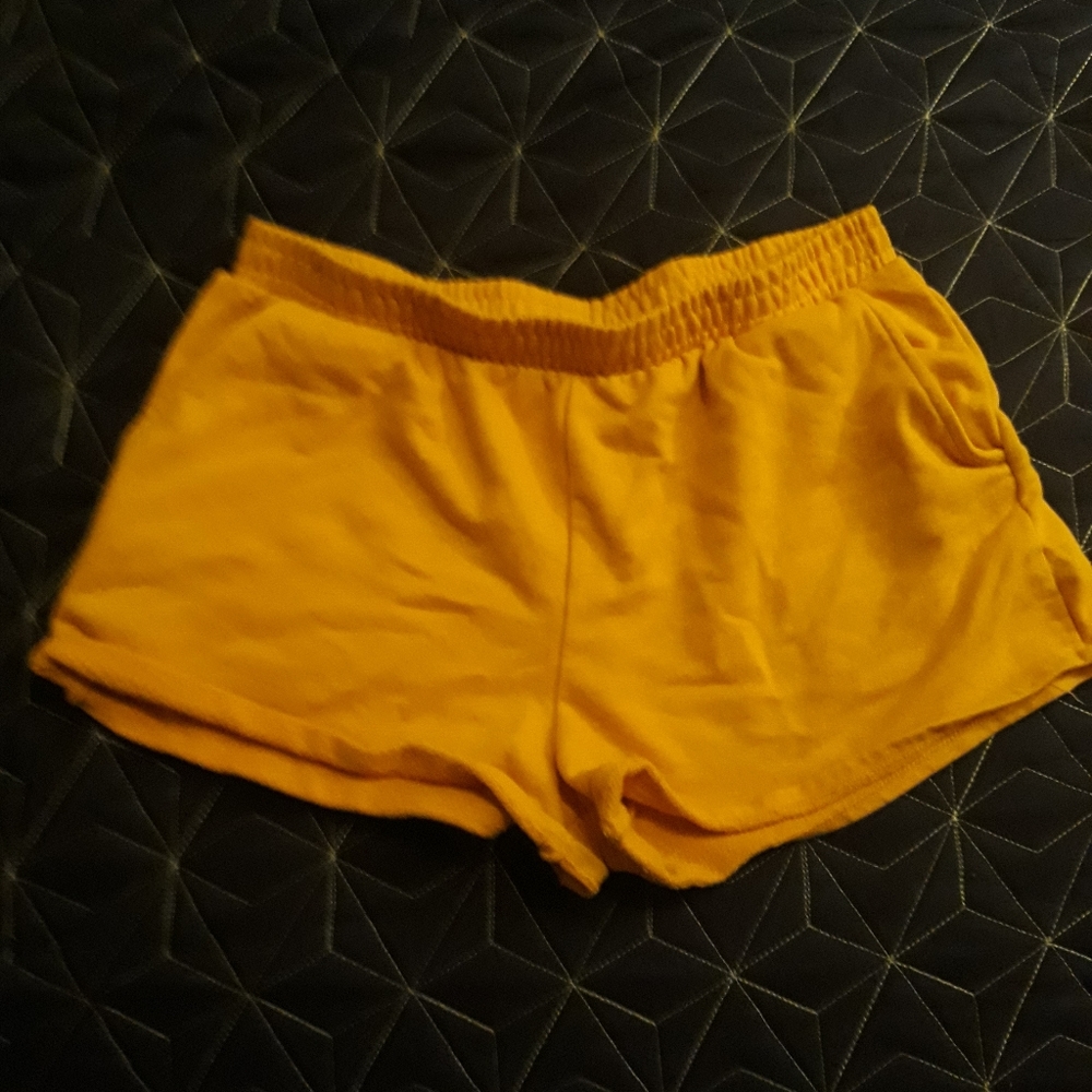 Yellow active shorts